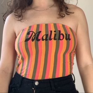 “Malibu” graphic stripe top